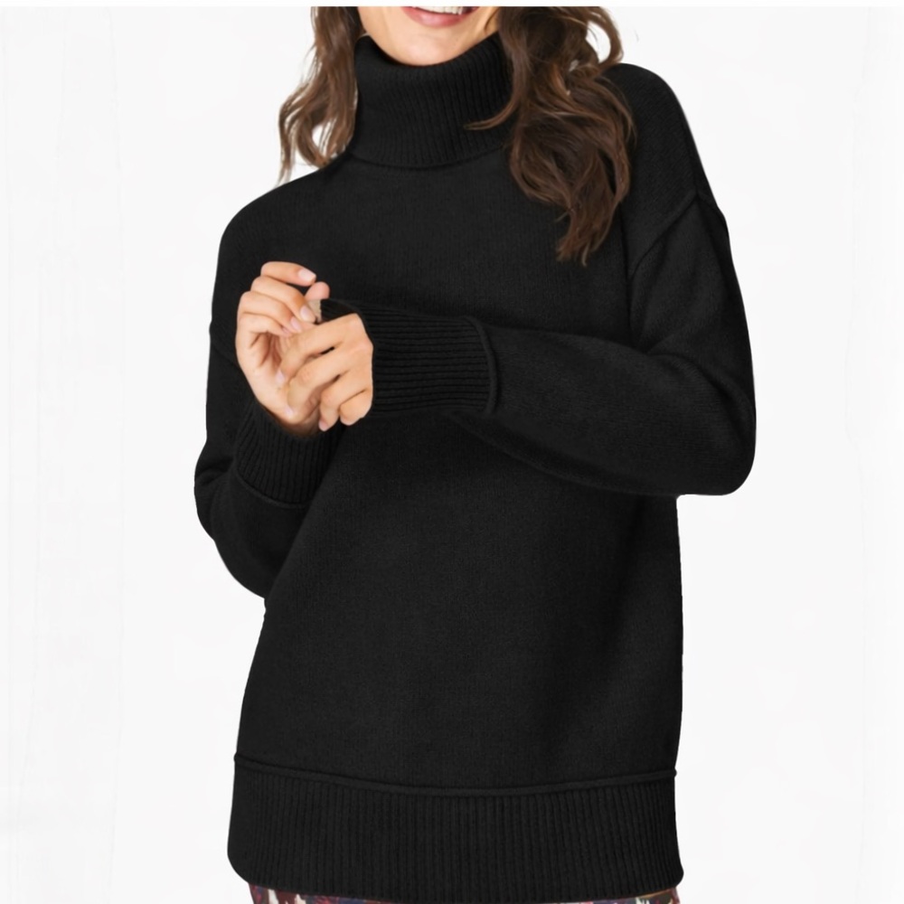 Sweaty Betty Elevated Mountain Turtleneck Sweater | Black | Size Small